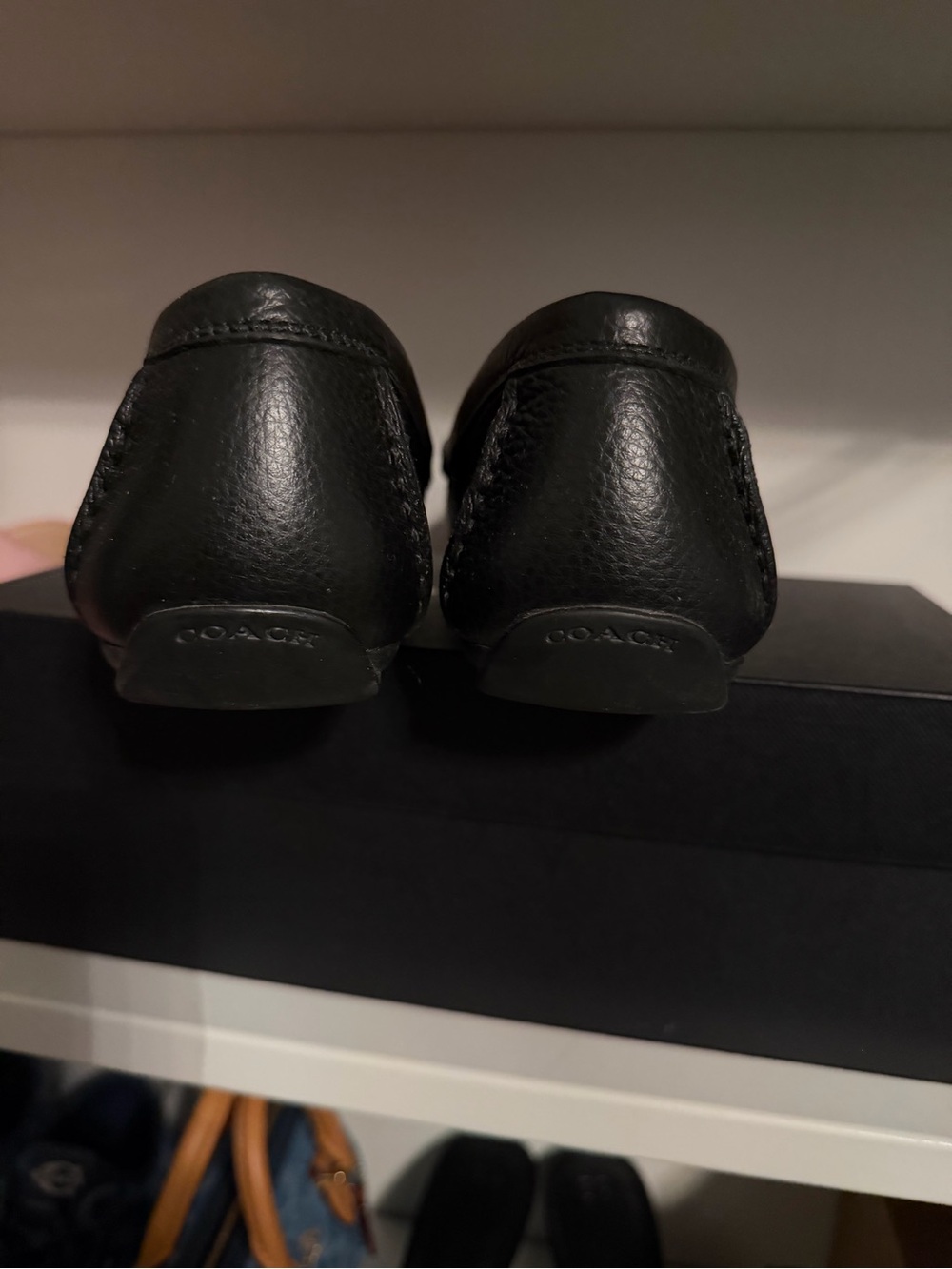 COACH Black Leather Mona Driver Loafers Women’s 9.5 🖤 Pre-Loved - Picture 6 of 9